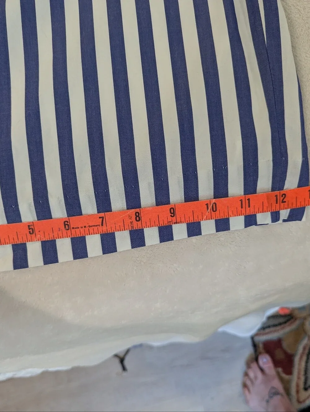J.Crew Blue & White Striped Tie Neck Halter Jumpsuit | Size 6